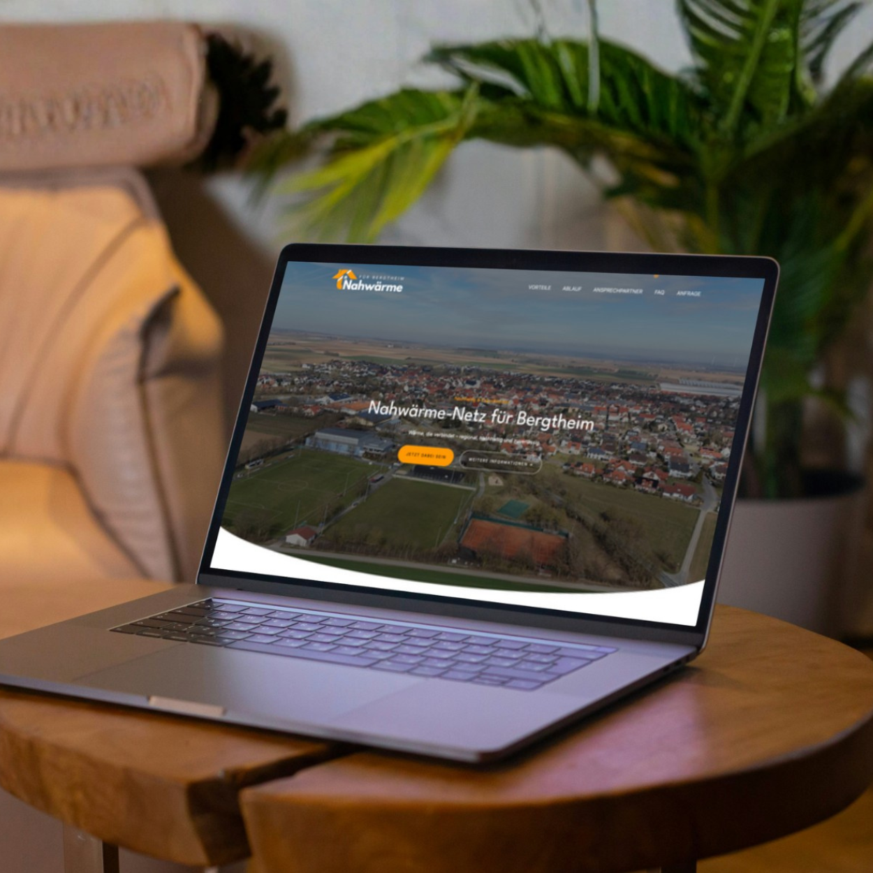 Webseite Bergtheimer Nahwärmenetz